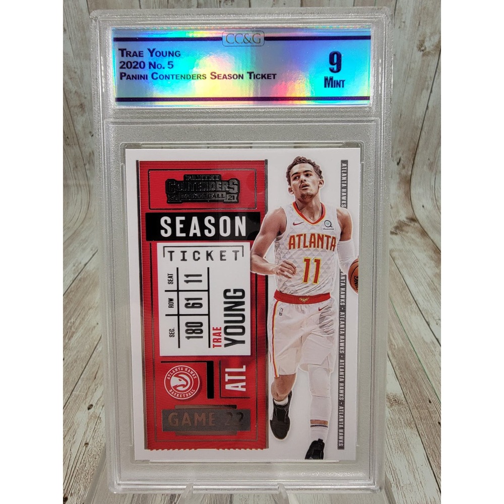 Atlanta Hawks Trae Young 2020-2021 Panini Contenders Season Ticket #5 CCG 10